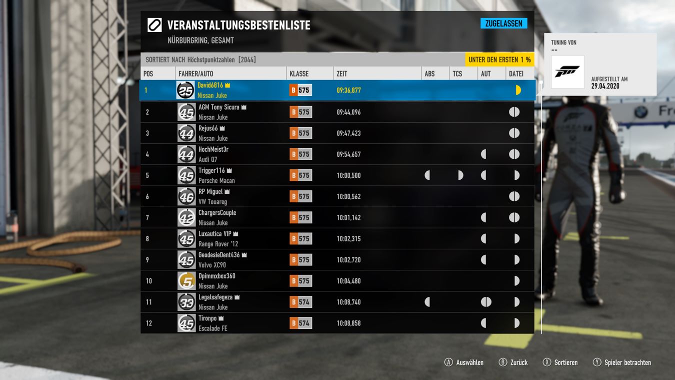 Hall of Fame QuickTune Professional Tuning Calculator for Forza
